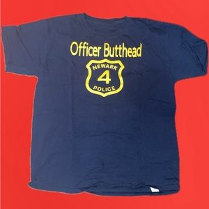 Custom police officer butthead shirt